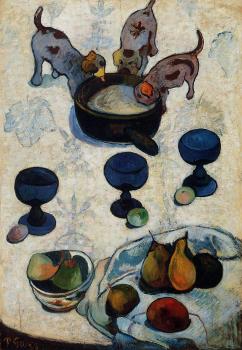 Paul Gauguin : Still Life with Three Puppies II